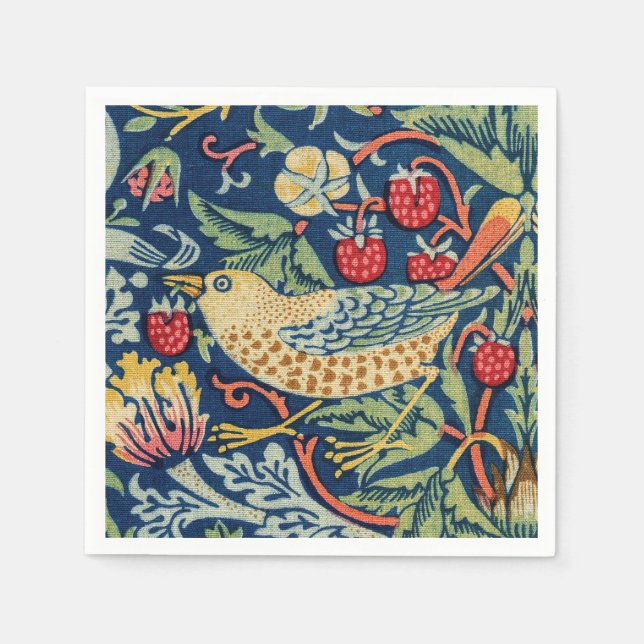 Serviette En Papier William Morris - Thief aux fraises (Devant)
