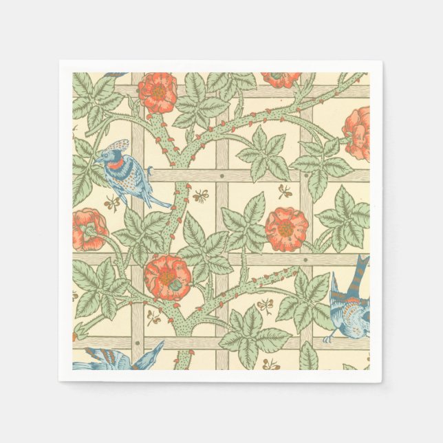 Serviette En Papier William Morris Trellis Motif (Devant)