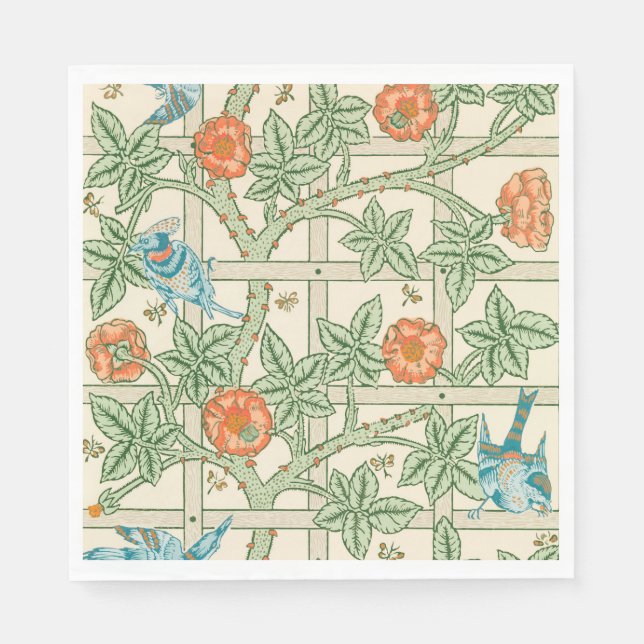 Serviette En Papier William Morris Trellis Victorian Wallpaper (Devant)