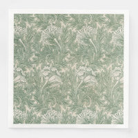 William Morris tulip fond textile vert