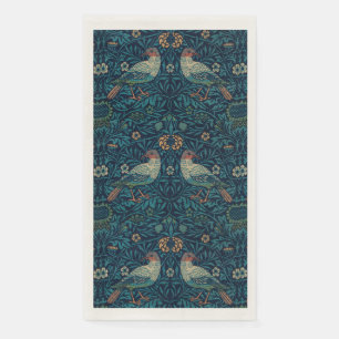 Serviette En Papier William Morris Vintage Blue Birds Motif