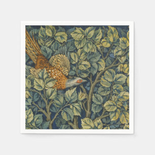 Serviette En Papier William Morris Vintage Faisan Écureuil Fleur