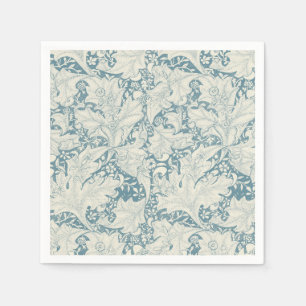 Serviette En Papier William Morris Wallflower bleu damas floral