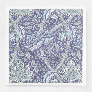 Serviette En Papier William Morris Windrush fleurs bleues