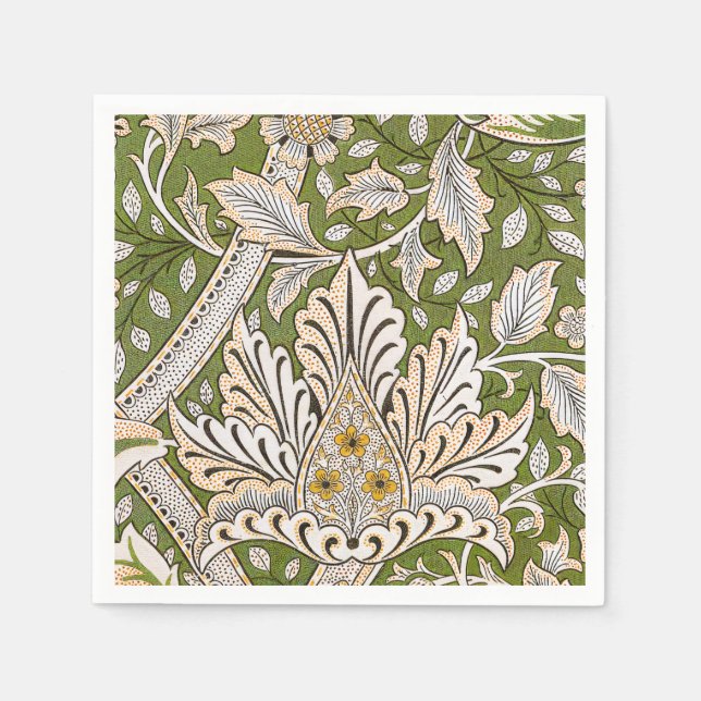 Serviette En Papier William Morris Windrush Motif Floral Classique (Devant)
