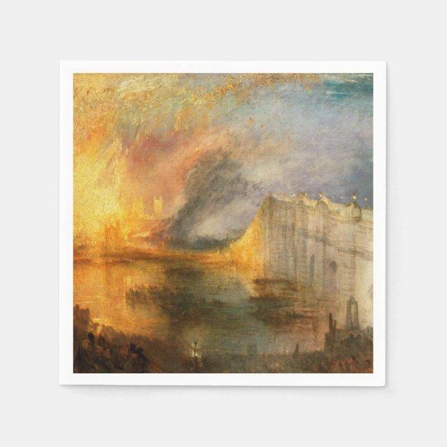 Serviette En Papier William Turner - L'incendie du Parlement (Devant)