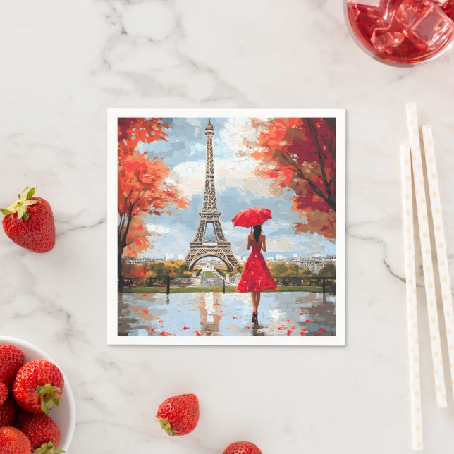 Serviette En Papier Wind Romance Paris Chic Walk (En situation)