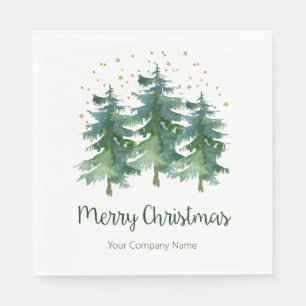 Serviette En Papier Winter Forest Merry Christmas Company