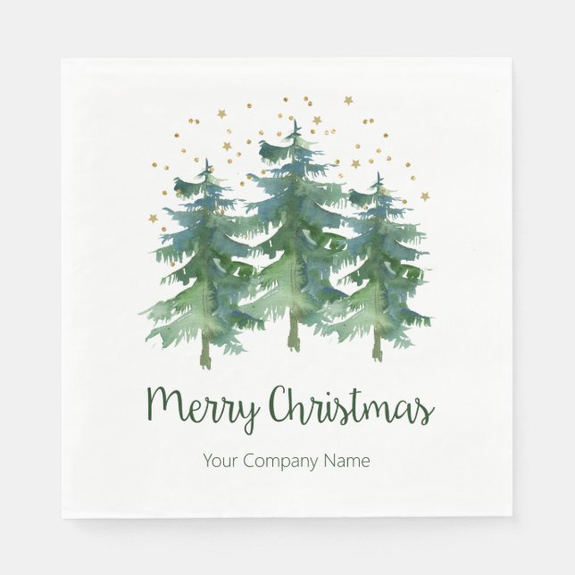 Serviette En Papier Winter Forest Merry Christmas Company (Devant)