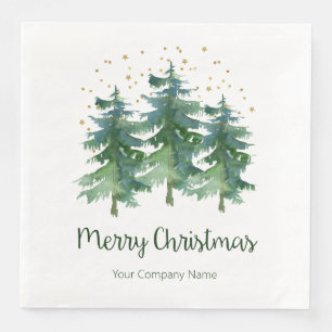 Serviette En Papier Winter Forest Merry Christmas Company