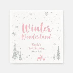 Serviette En Papier Winter Onederland 1er Anniversaire Papier de fête