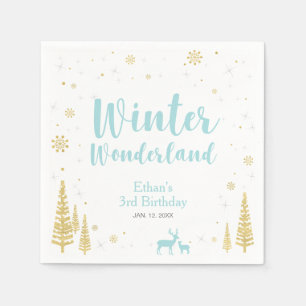 Serviette En Papier Winter Onederland 1er Anniversaire Papier de fête