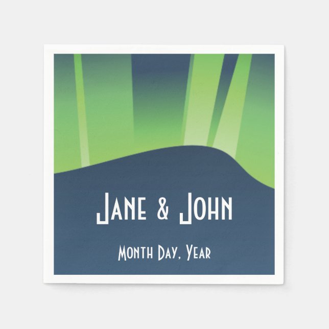 Serviette En Papier Winter Wonderland Auroras Napkins (Devant)