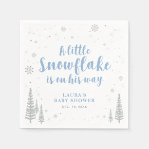 Serviette En Papier Winter Wonderland Baby shower neige papier Napkin