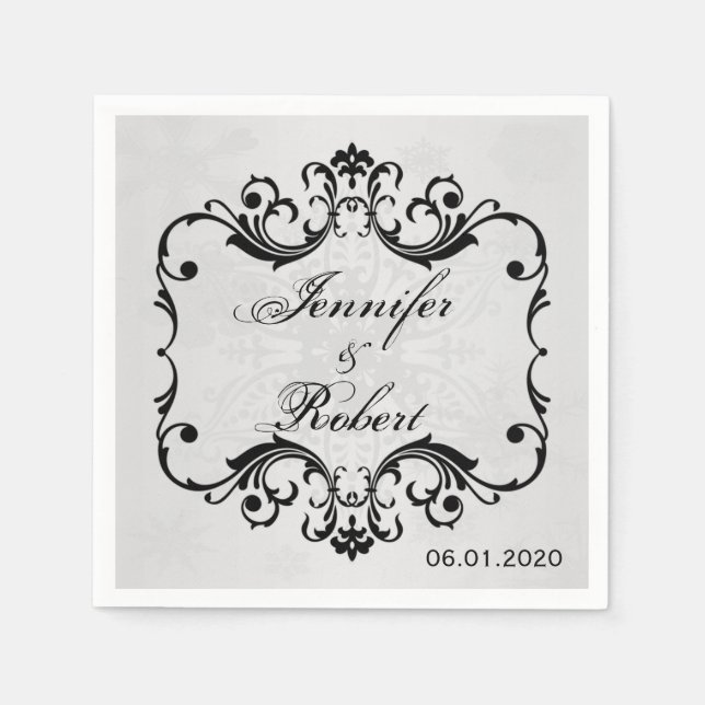 Serviette En Papier Winter Wonderland Mariage Napkin (Devant)