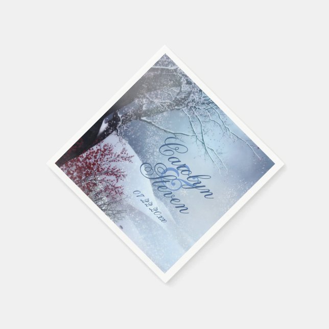 Serviette En Papier Winter Wonderland Mariage Paper (Coin)