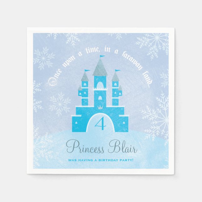 Serviette En Papier Winter Wonderland Princess Party Napkins (Devant)