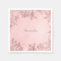 Winter Wonderland Snowflakes Soft Pink Elegant