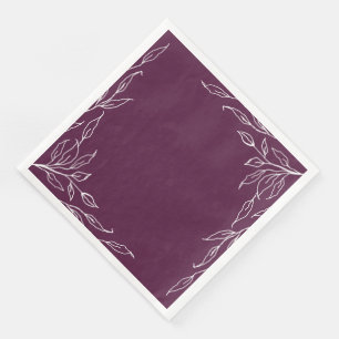 Serviette En Papier Winterberry Leaf Motif Thanksgiving Party