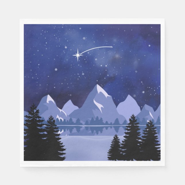 Serviette En Papier Wishing Star Night Sky (Devant)