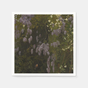 Serviette En Papier Wisterias en fleur - Composition florale