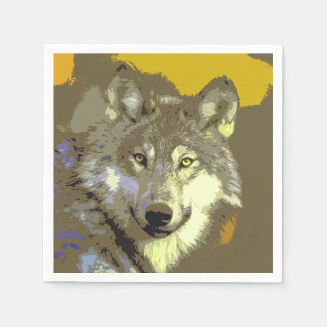 Serviette En Papier Wolf 044 (Devant)