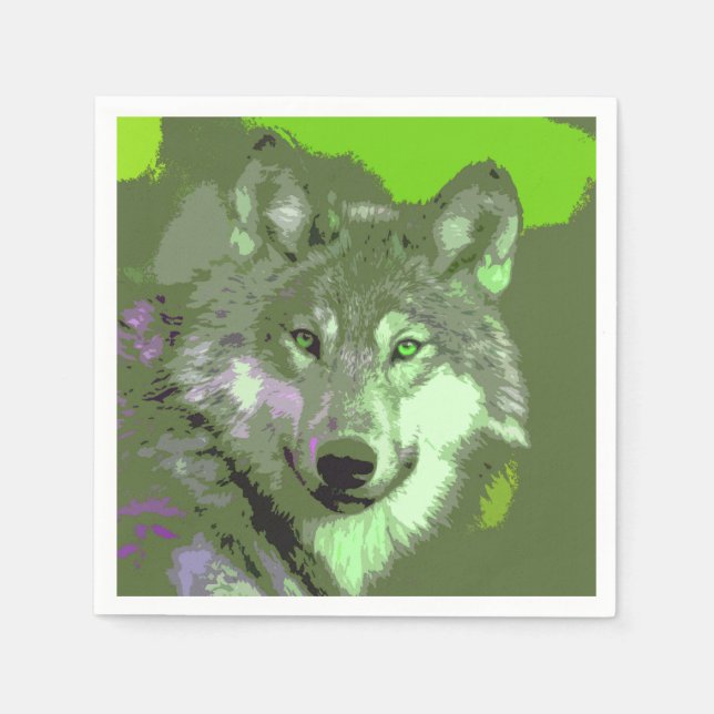 Serviette En Papier Wolf 046 (Devant)