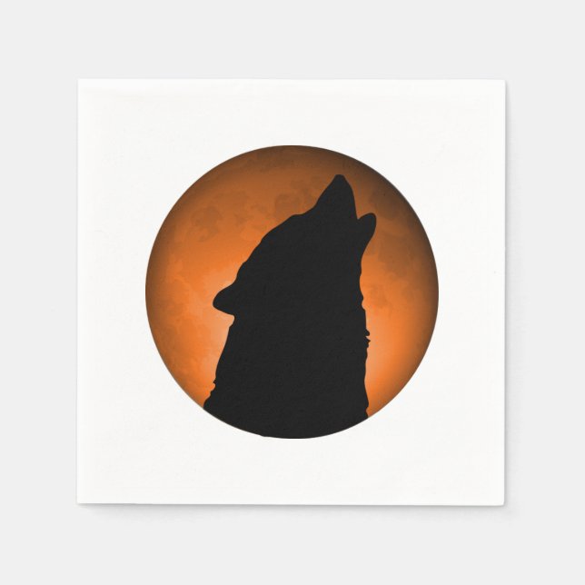 Serviette En Papier Wolf Moon (Devant)