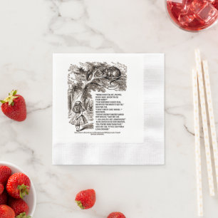 Serviette En Papier Wonderland De quel côté dois-je aller Citation
