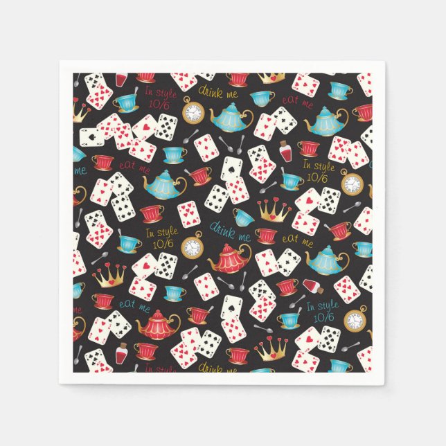 Serviette En Papier Wonderland Prints (Devant)