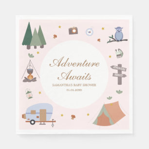 Serviette En Papier Woodland Adventure Attend le Baby shower de campin
