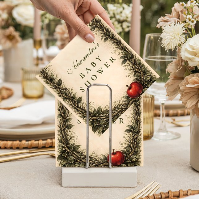 Serviette En Papier Woodland Apple Forest Baby Shower (Créateur téléchargé)