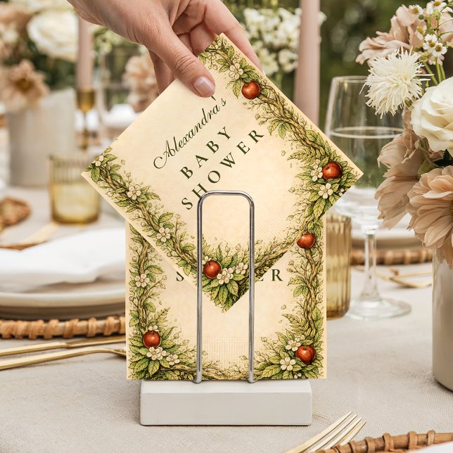 Serviette En Papier Woodland Apple Storyboo Baby Shower (Créateur téléchargé)