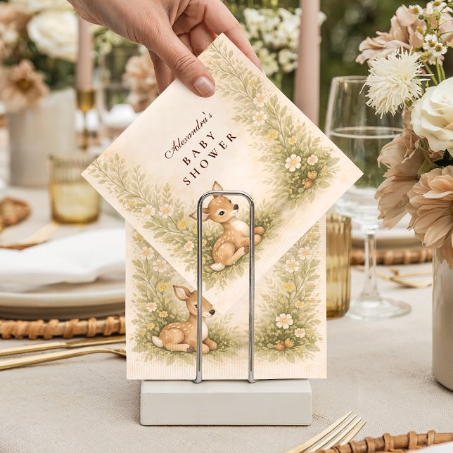 Serviette En Papier Woodland Forest Baby Shower (Créateur téléchargé)