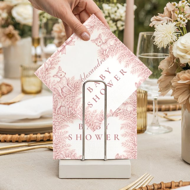 Serviette En Papier Woodland Toile Baby Shower (Créateur téléchargé)