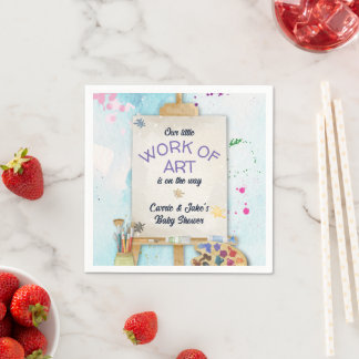 Serviette En Papier Work of Art Baby Shower