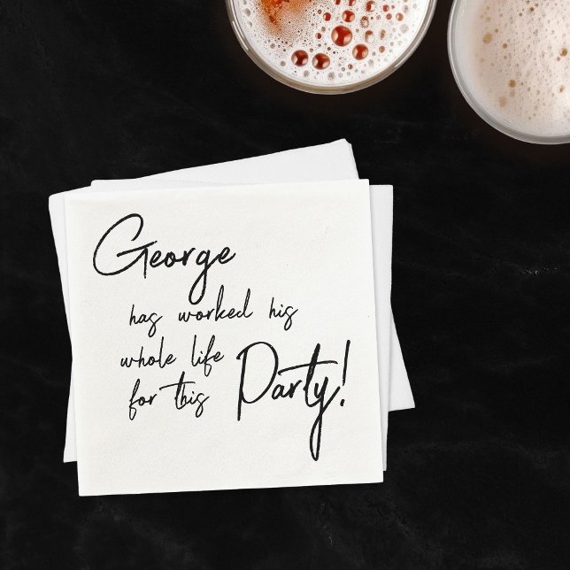Serviette En Papier Worked Their Whole Life Retirement Party (Créateur téléchargé)