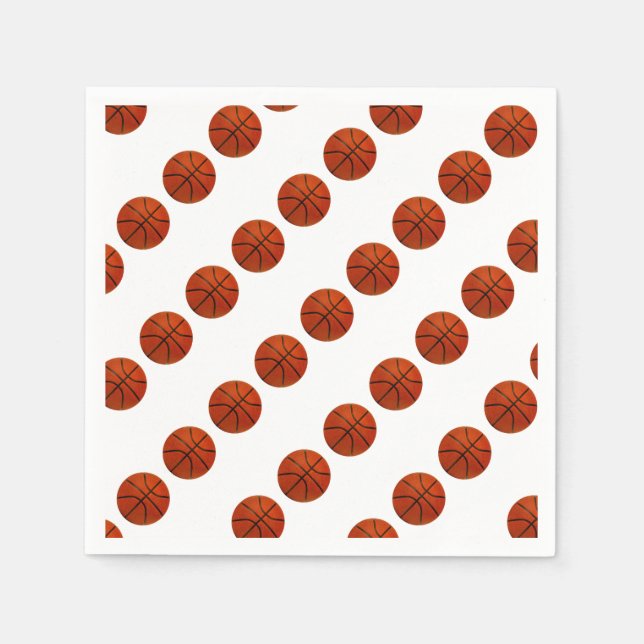 Serviette En Papier Worn Orange Basketball (Devant)