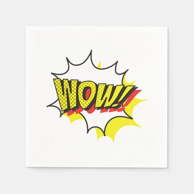 Serviette En Papier Wow journée gratuite Classique (Devant)