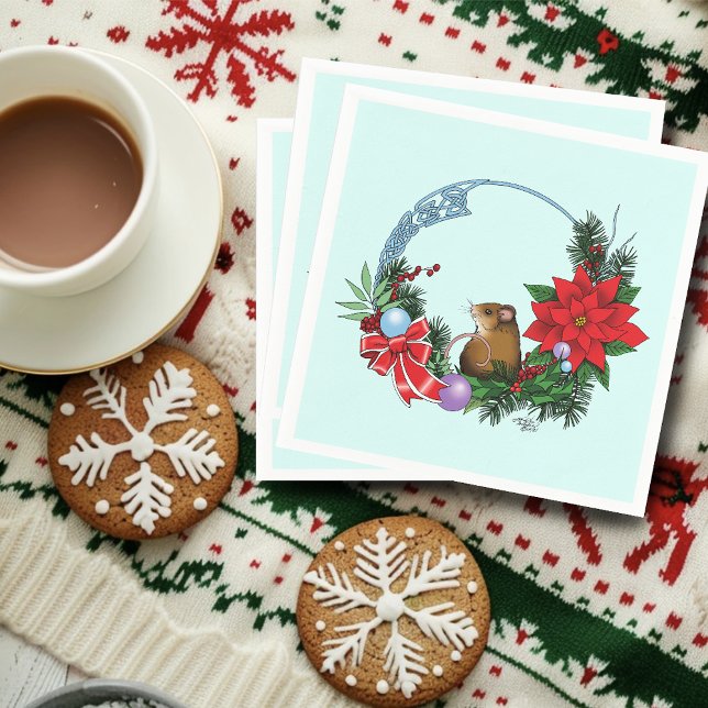 Serviette En Papier Wreath de la souris de Noël (Créateur téléchargé)