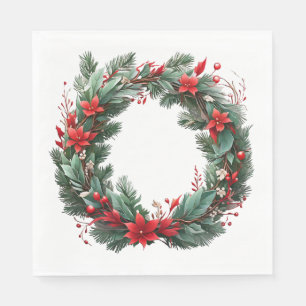 Serviette En Papier Wreath de Noël