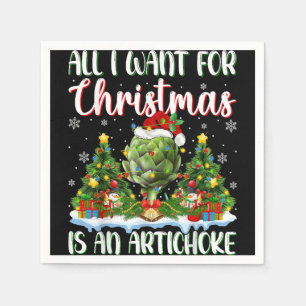 Serviette En Papier Xmas Lighting Père Noël Tout Ce Que Je Veux Pour N