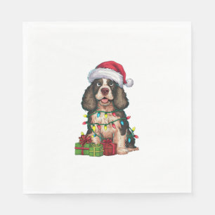 Serviette En Papier Xmas Lighting Santa Hat