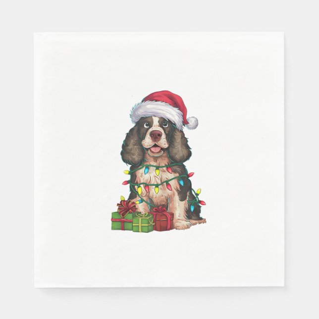 Serviette En Papier Xmas Lighting Santa Hat (Devant)