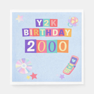 Serviette En Papier Y2K 2000's Trendy Birthday Party Napkin