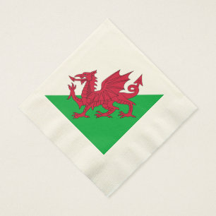 Serviette En Papier Y Ddraig Goch : Drapeau gallois, pingouins à ping
