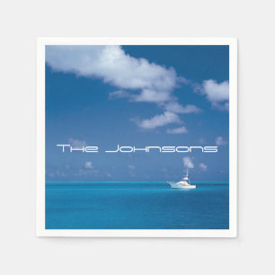 Serviette En Papier Yachting dans le bleu