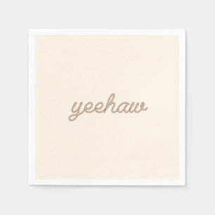 Serviette En Papier Yeehaw Corde Mon premier Rodéo Plaque de fête d'an
