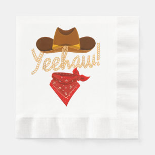 Serviette En Papier Yeehaw Western Country Howdy Southern Cowboy Yee H