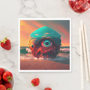 Serviette En Papier Yeux ensanglantés